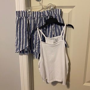 tank top and american eagle shorts